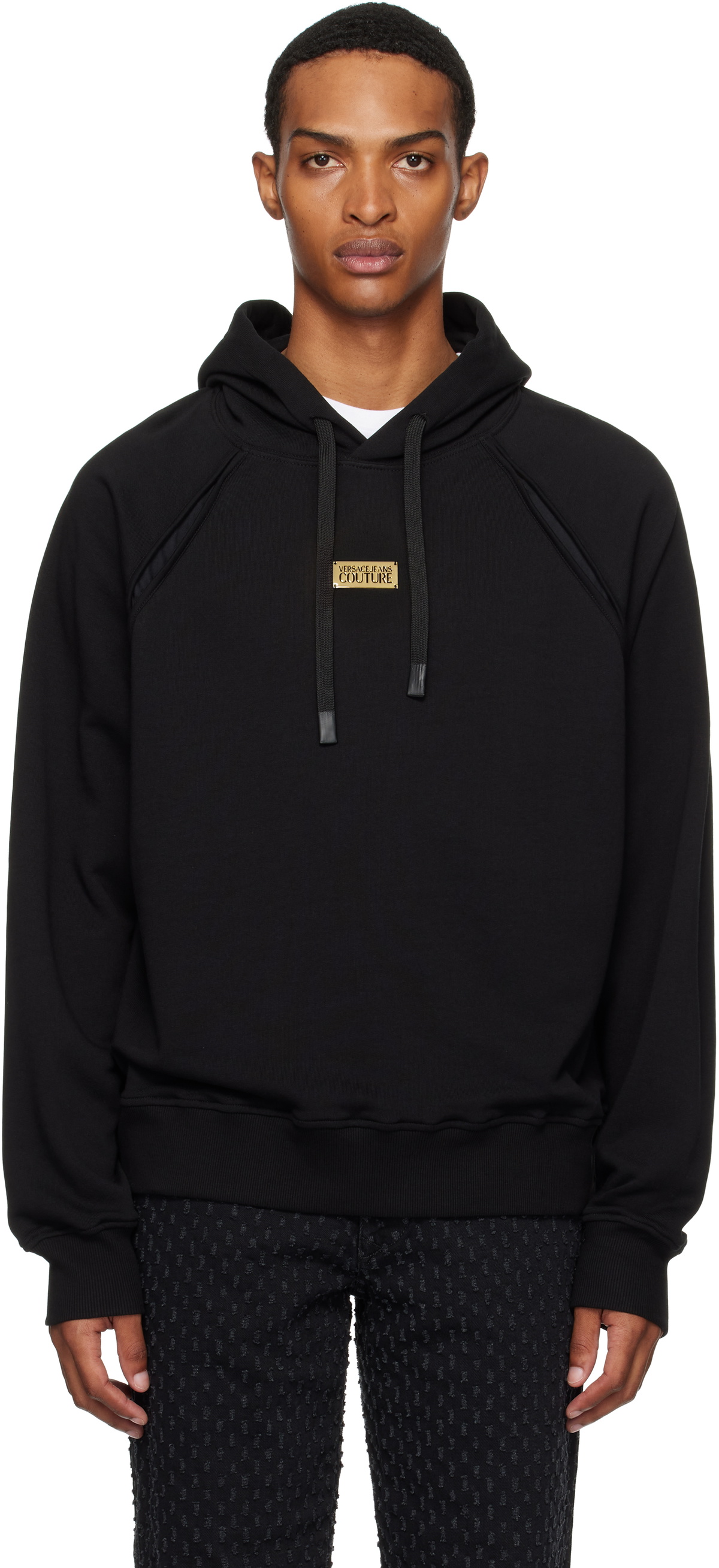 【versace】ラ コロンナ フーディ Versace Gray 'La Colonna' Hoodie Versace