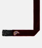 Etro Embellished paisley cotton velvet scarf