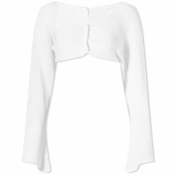 Photo: The Open Product Women's Cropped Bolero Cardigan in Ivory
