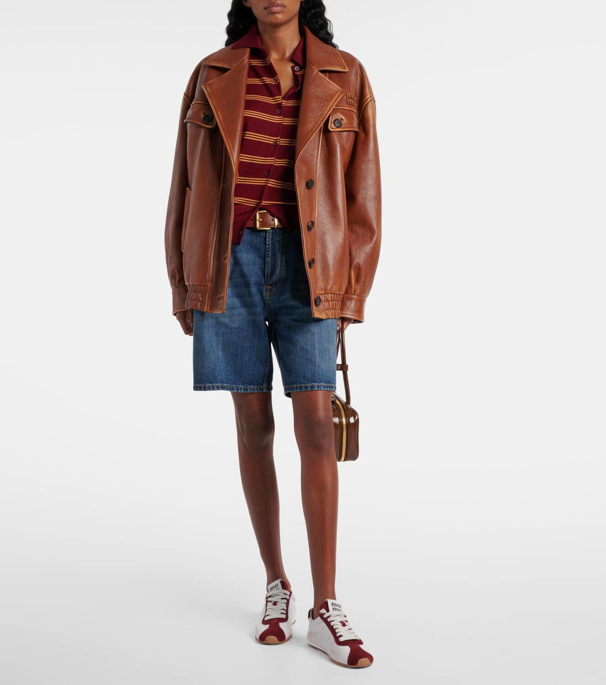 Miu Miu Striped cashmere and silk cardigan Miu Miu