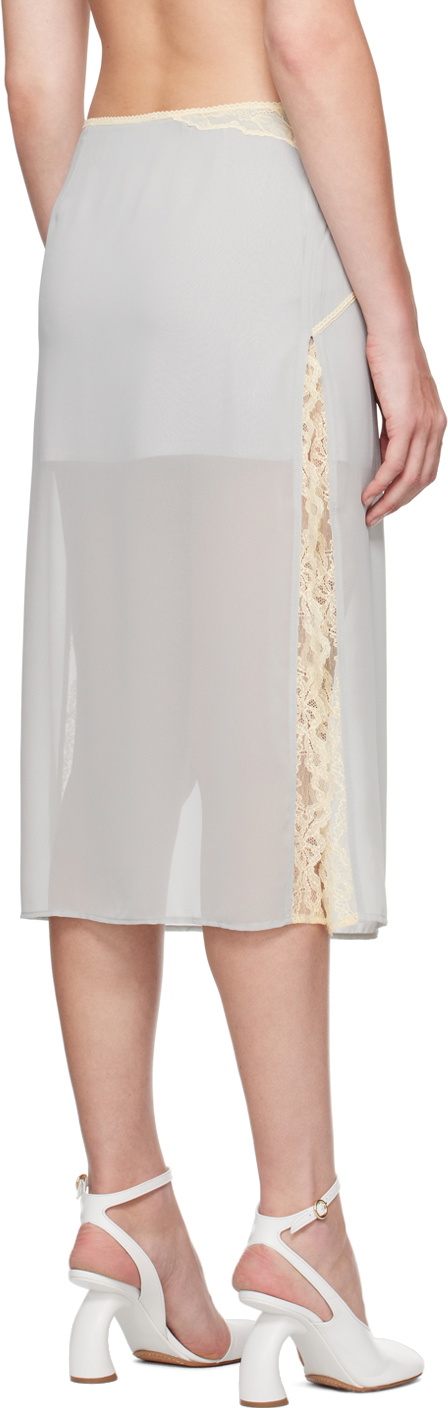 VAILLANT Gray Cigarette Midi Skirt