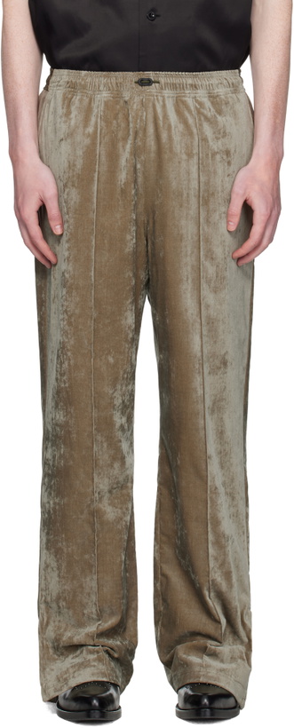 Photo: Toga Virilis Khaki Velvet Track Pants