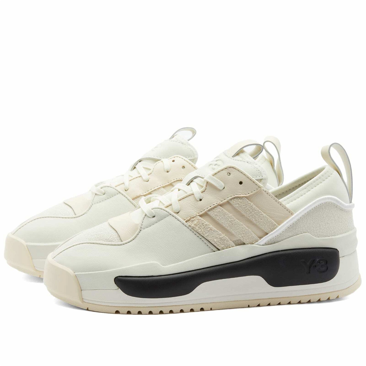 Y-3 Men's Rivalry Sneakers in Off White/Wonder White/White Tint Y-3