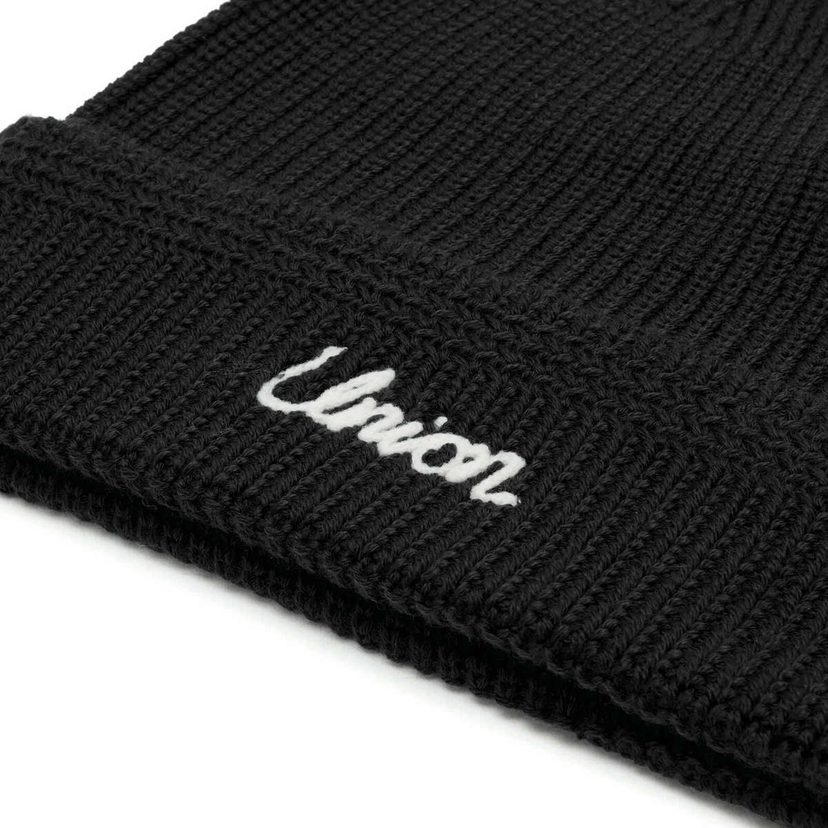 Union LA Men's Script Watch Beanie in Caviar 