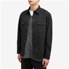 Han Kjobenhavn Men's Nylon Long Sleeve Overshirt in Black