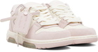 Off-White Pink Out Of Office Calf & Suede Sneakers