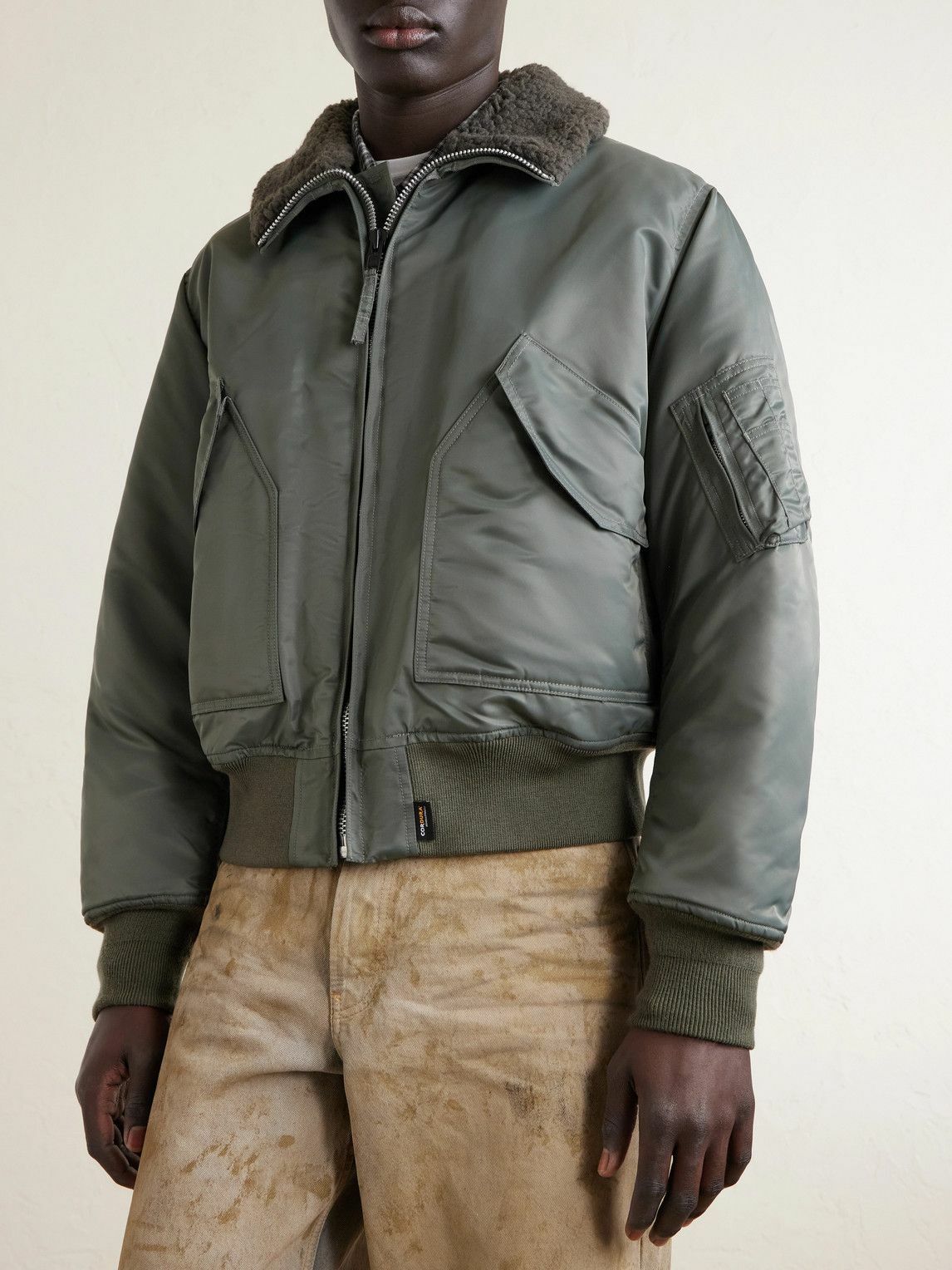 WTAPS - Padded Fleece-Trimmed Shell Jacket - Green WTAPS