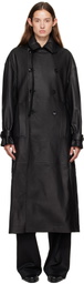 Ann Demeulemeester Black Ansa Double-Breasted Trench Coat