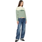 Moncler Off-White Striped Wool Sweater