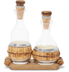 Lorenzi Milano - Bamboo and Glass Table Pourer Set - Silver