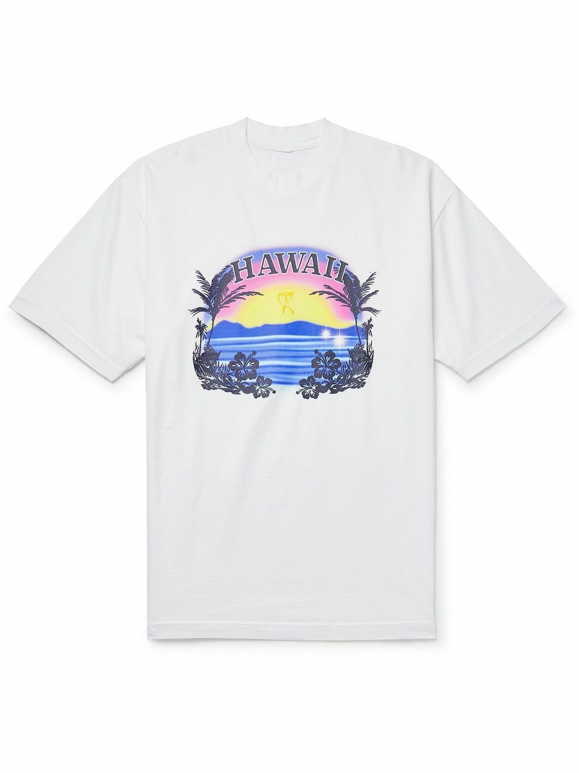Photo: Sorry In Advance - Printed Cotton-Jersey T-Shirt - White
