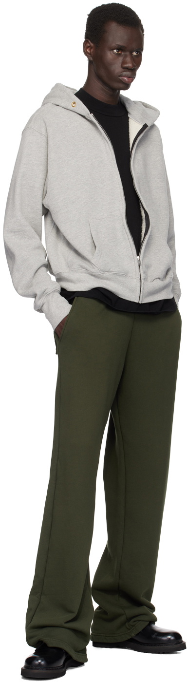 Les Tien Gray Heavyweight Zip Hoodie Les Tien