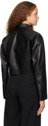 ALAÏA Black Cardi Leather Jacket
