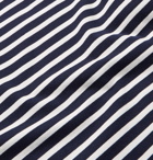 Mr P. - Striped Cotton-Jersey Rollneck T-shirt - Men - Navy