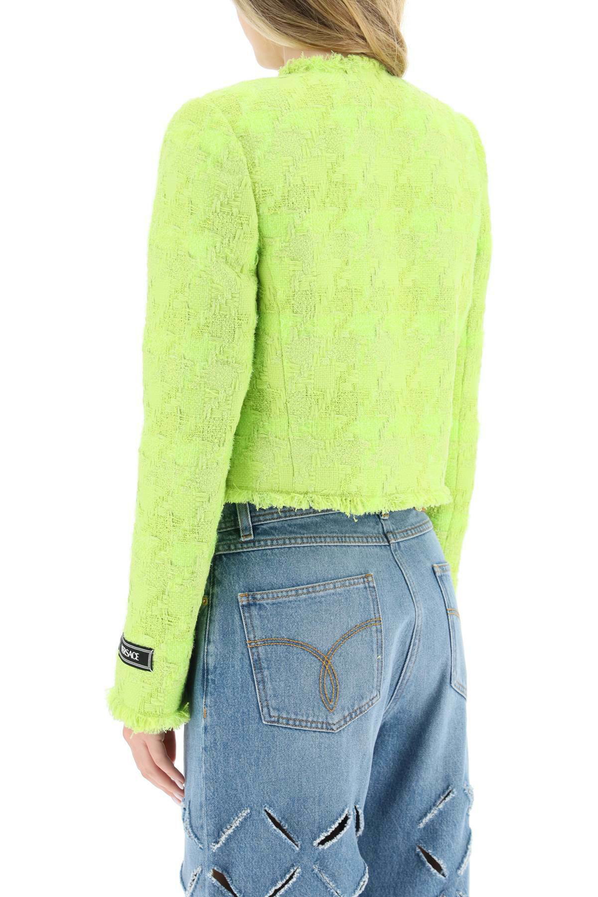 【送料&関税込】Versace Fringe Trim Woven Cardigan Versace Fringe Trim Woven Cardigan Versace