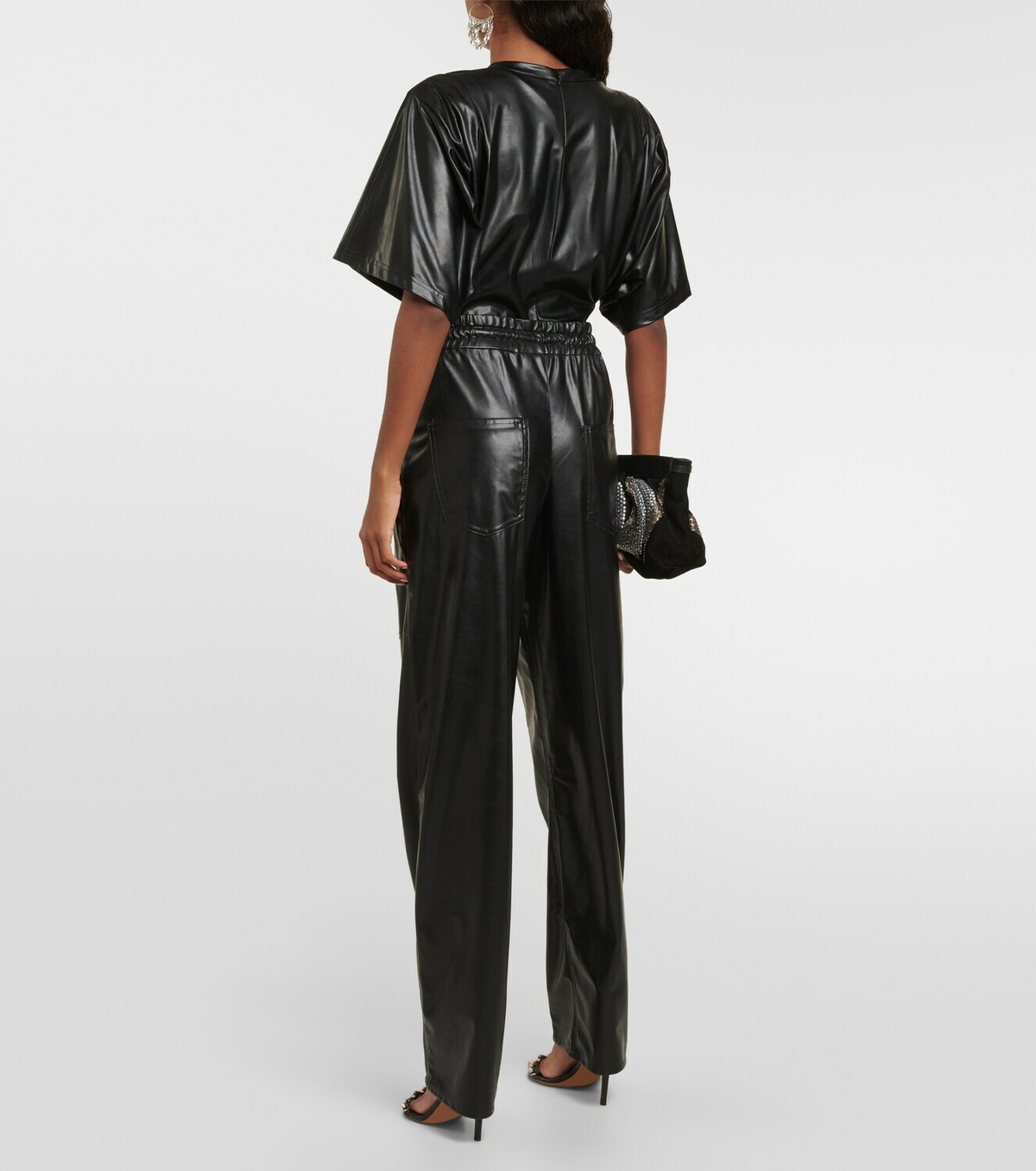 Marant Etoile Brina faux-leather straight pants Isabel