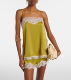 Faithfull Hanna lace-trimmed satin camisole