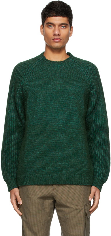 Photo: Paul Smith Green Fuzzy Marl Sweater