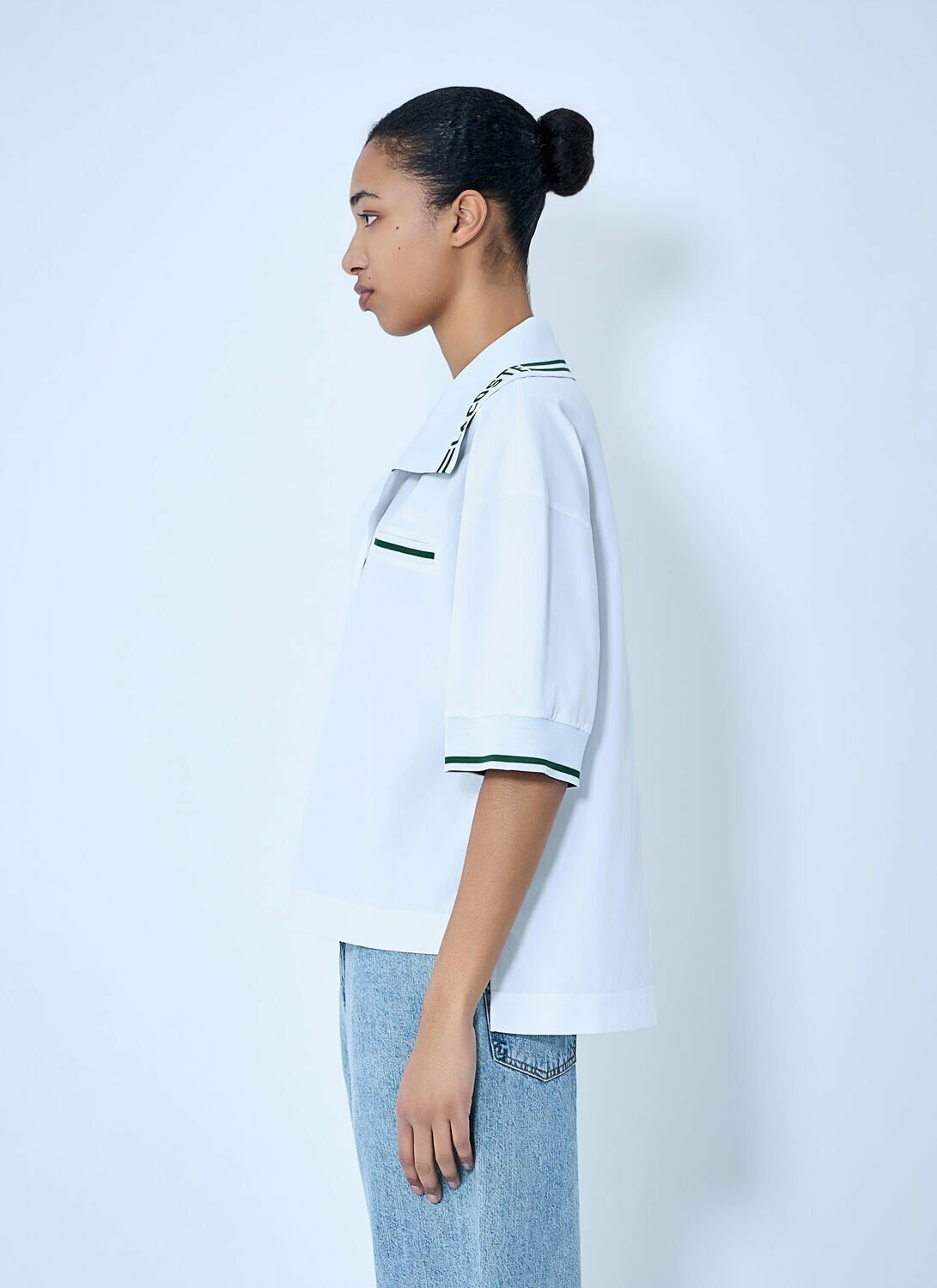 Lacoste Wide-Collar Cotton Shirt