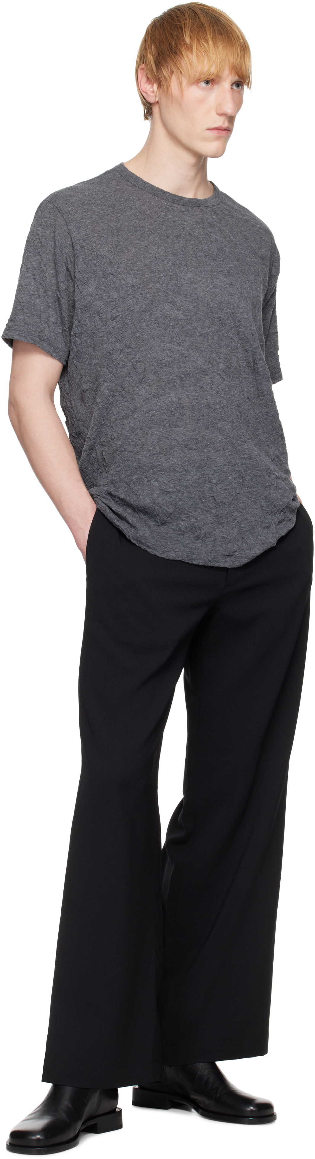 N.Hoolywood Black Wide Trousers