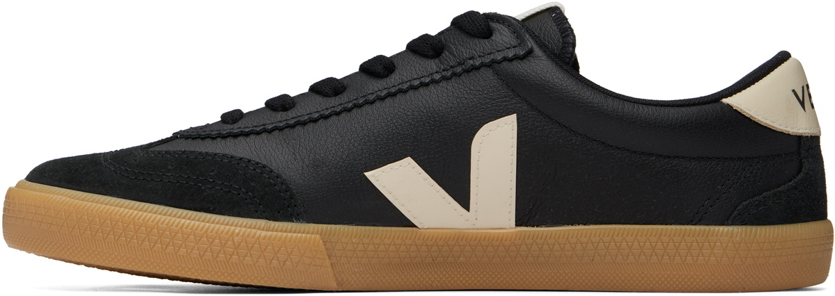 VEJA Black Volley Leather Sneakers