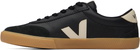VEJA Black Volley Leather Sneakers