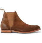 Grenson - Nolan Burnished-Suede Chelsea Boots - Men - Tan