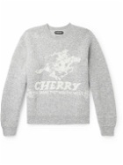 Cherry Los Angeles - Intarsia-Knit Alpaca-Blend Sweater - Gray