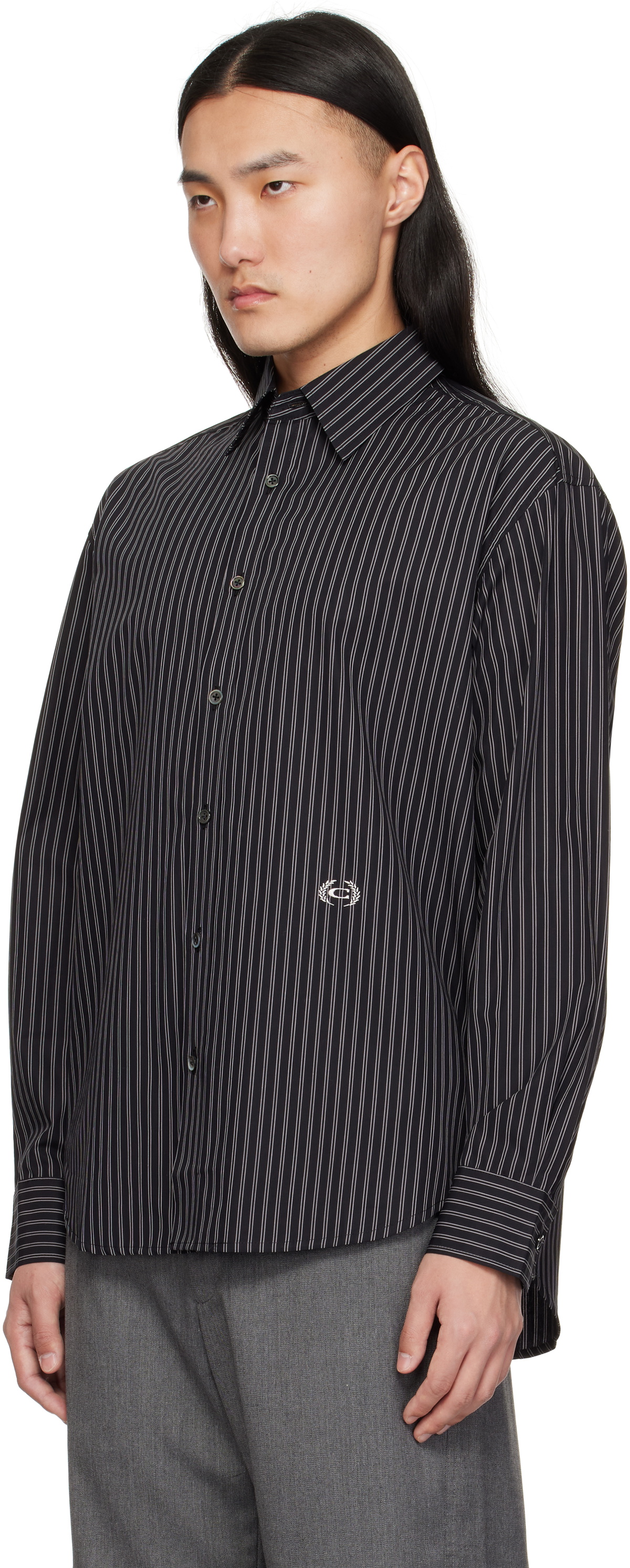 Commission Black Stripe Banker Shirt