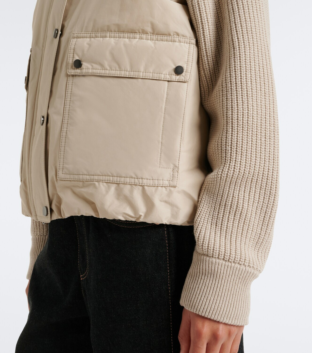 Brunello Cucinelli Wool, cashmere, and silk down jacket