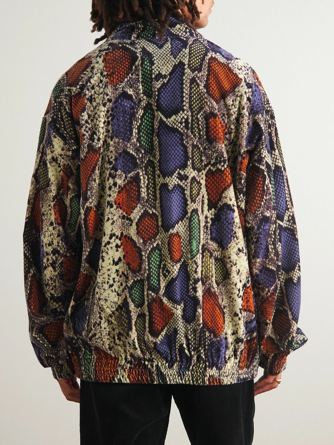 Wacko Maria - Snake-Print Cotton-Velvet Track Jacket - Multi Wacko