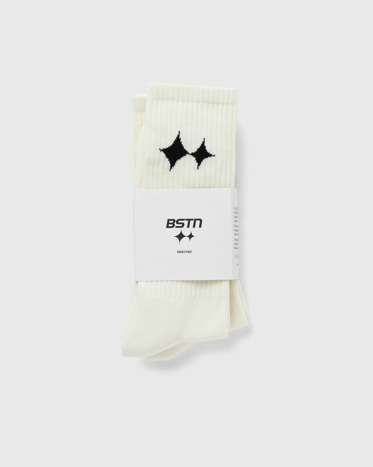 Bstn Brand Bstn Cushioned Crew Socks Double Pack Beige - Mens - Socks