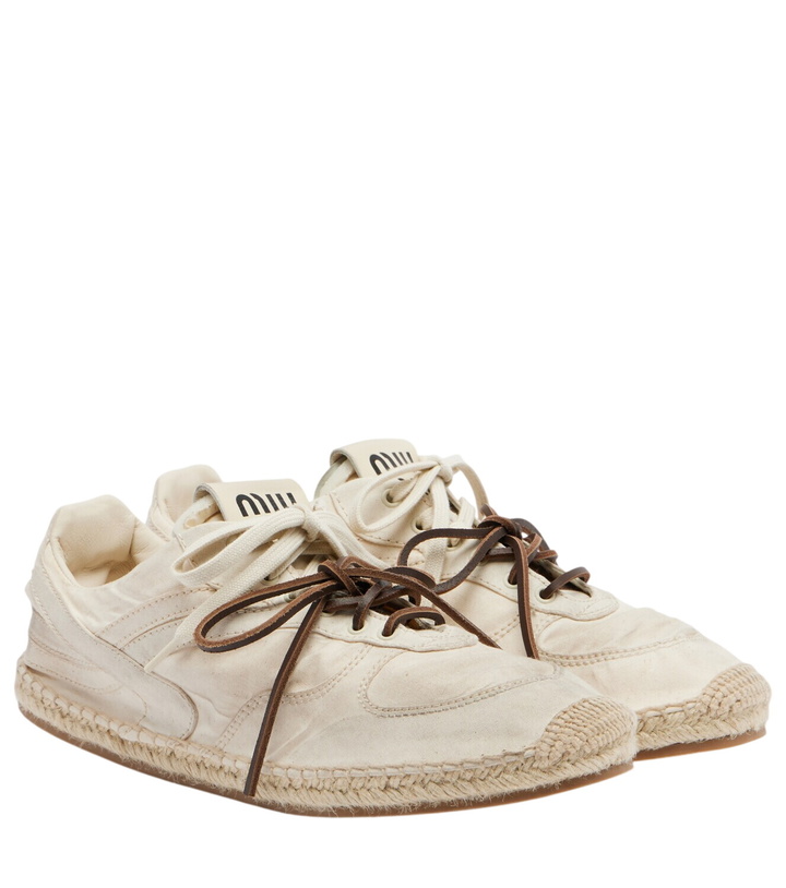 Photo: Miu Miu Gymnasium canvas sneakers