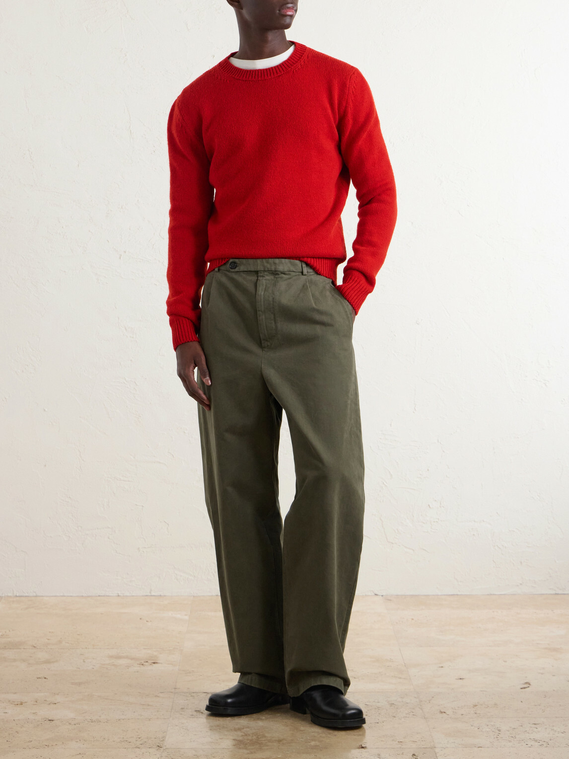Jil Sander - Straight-Leg Cotton-Drill Trousers - Green