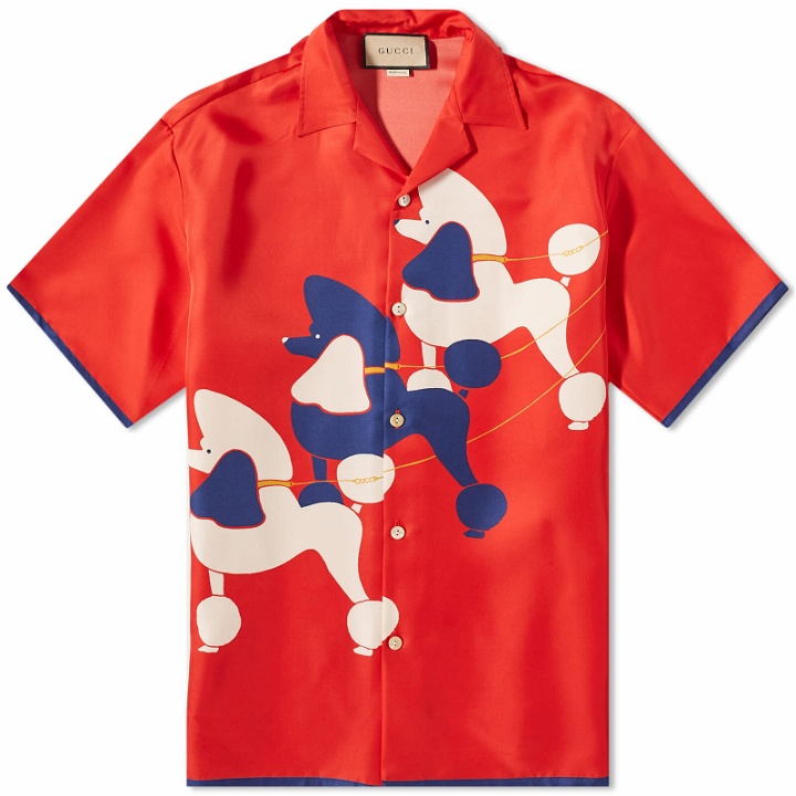 Photo: Gucci Men's Poodle Vacation Shirt in Red