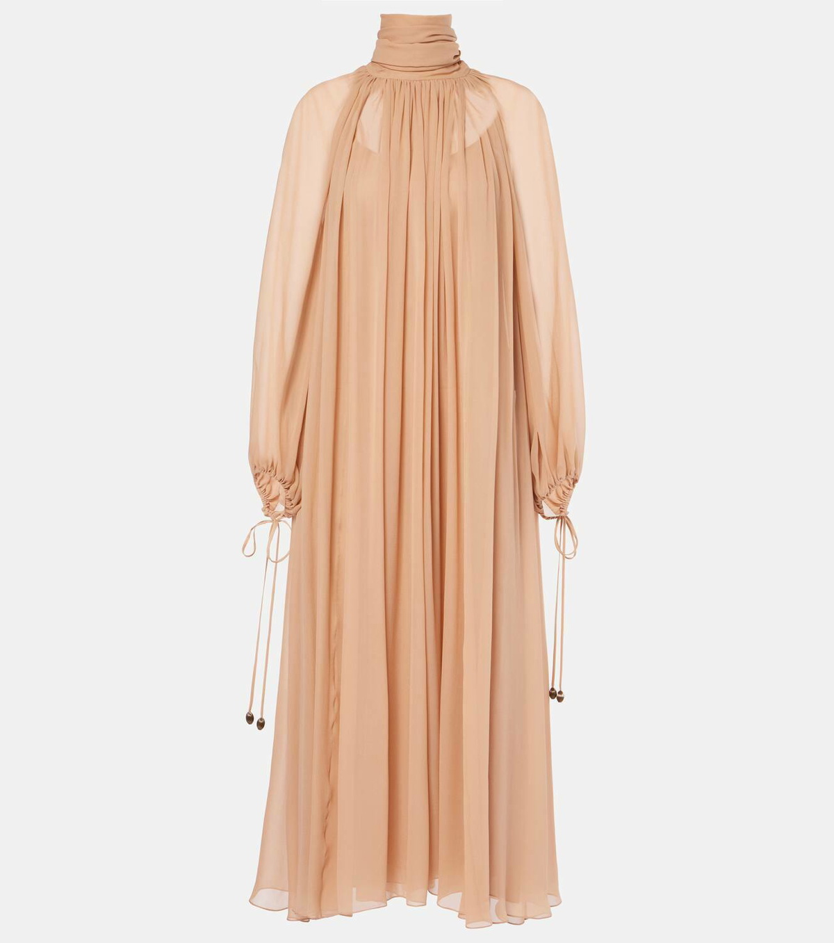 Chlo Gathered silk georgette maxi dress Chloe