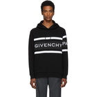 Givenchy Black Contrasting Stripes Hoodie