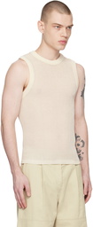 LOW CLASSIC Off-White Round Neck Tank Top