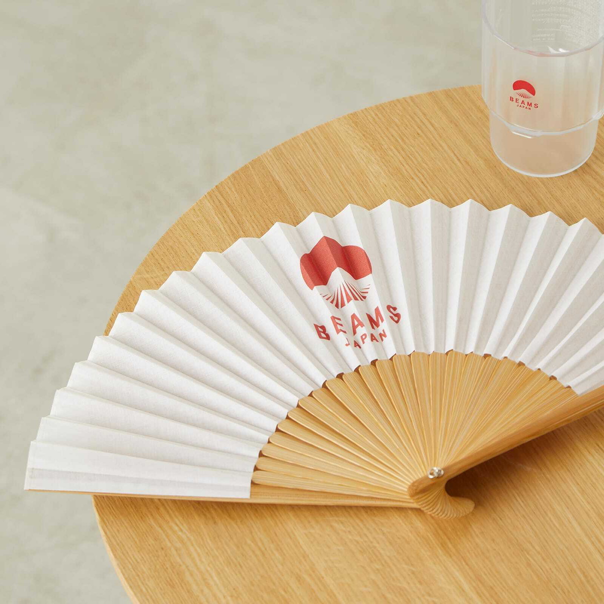 BEAMS JAPAN Folding Fan in White