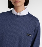 Miu Miu Striped jacquard cotton jersey T-shirt