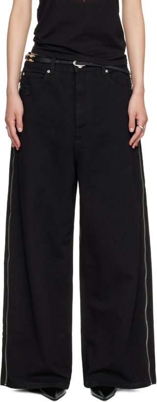 Photo: LU'U DAN Black Side Zip Jeans