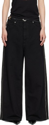 LU'U DAN Black Side Zip Jeans