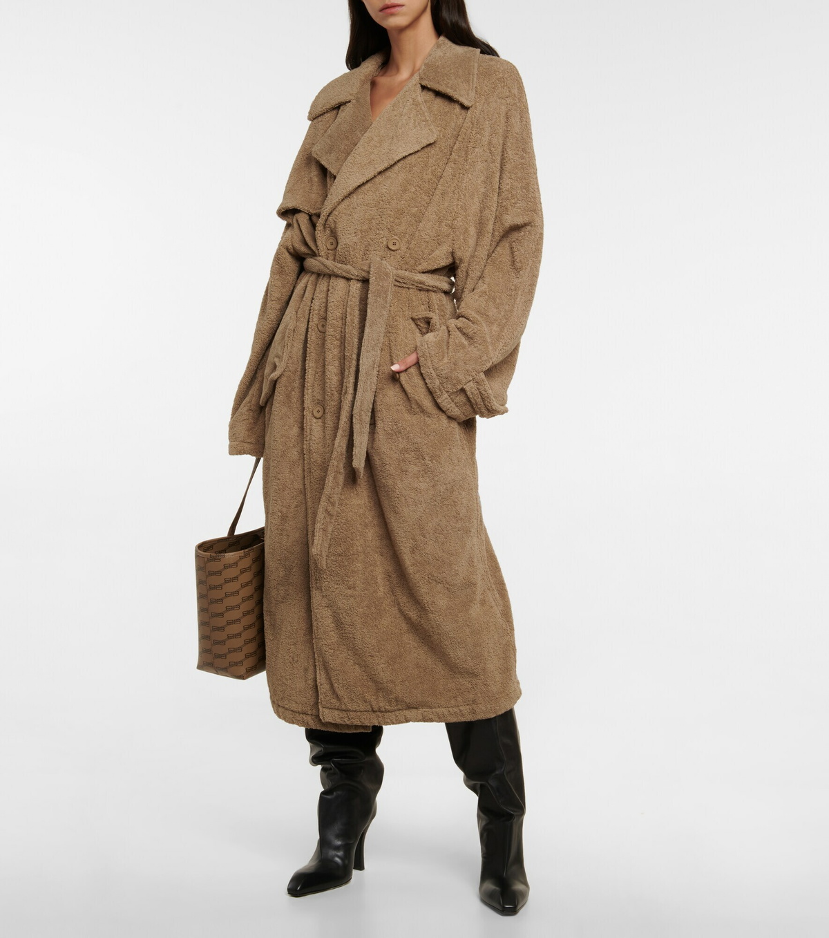 Balenciaga - Towel cotton terry trench coat Balenciaga