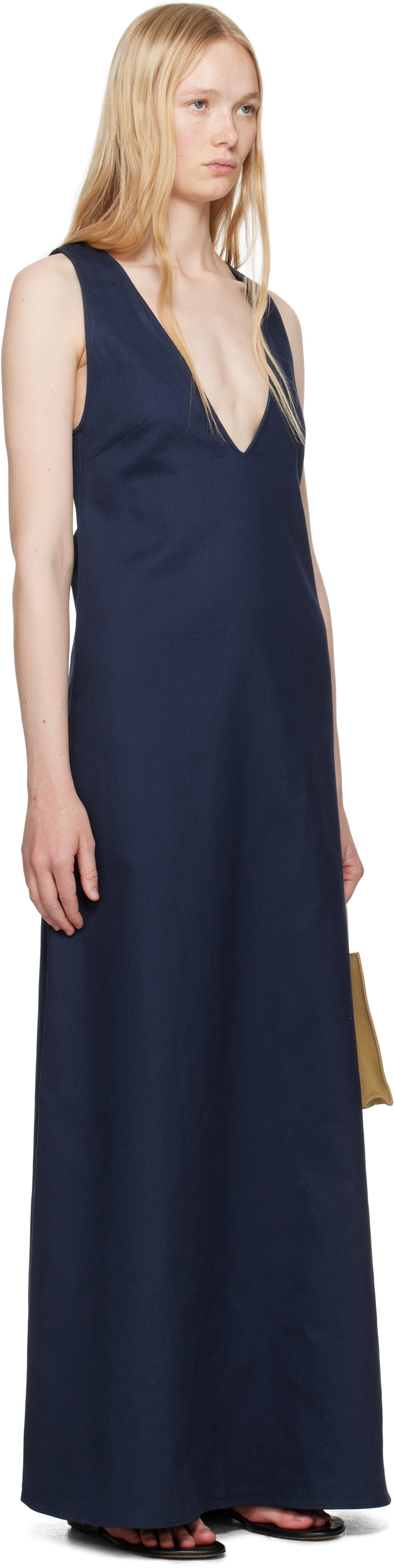 Ruohan Navy Kee Denim Maxi Dress