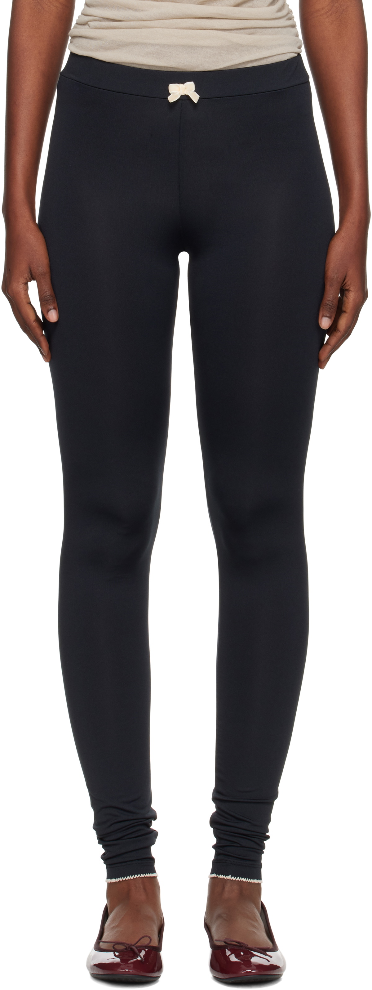Caro Editions Black Jersey Leggings