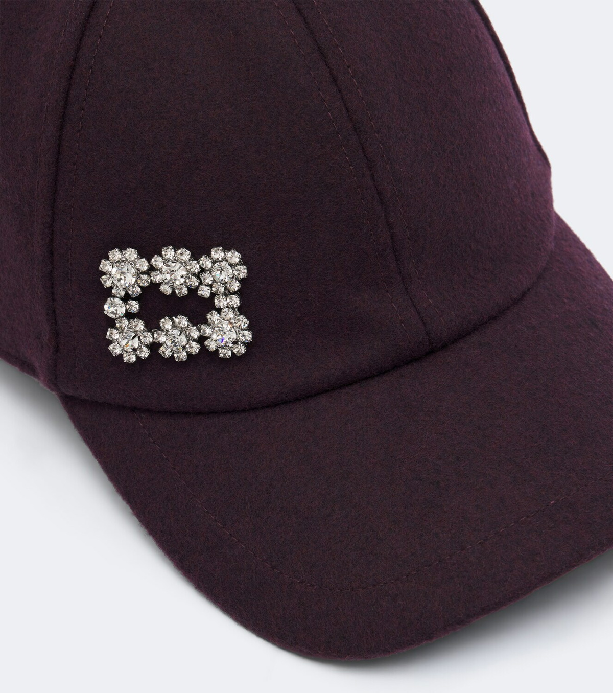 Roger Vivier Embellished wool and cashmere baseball cap