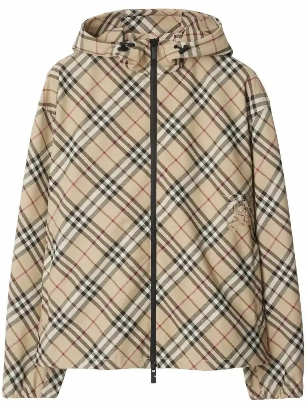 Burberry Neutrals Checked Twill Jacket Burberry