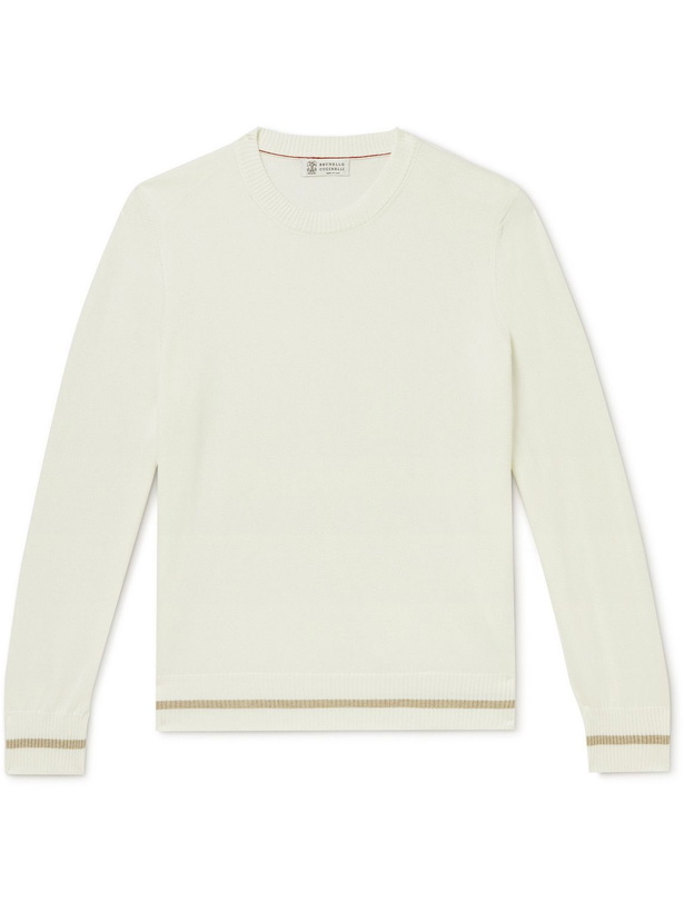 Photo: Brunello Cucinelli - Cotton Sweater - Neutrals