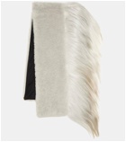 Rick Owens Fur-trimmed shearling stole
