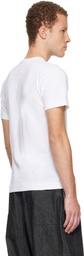 COMME des GARÇONS PLAY White Large Green Heart & Emblem T-shirt